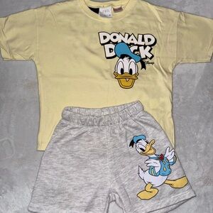 Zara Kids Donald Duck Yellow and Gray Set